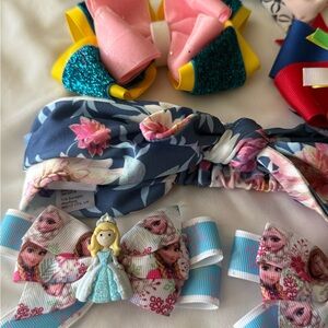 Blues & pinks Hair Bow Set for Kids